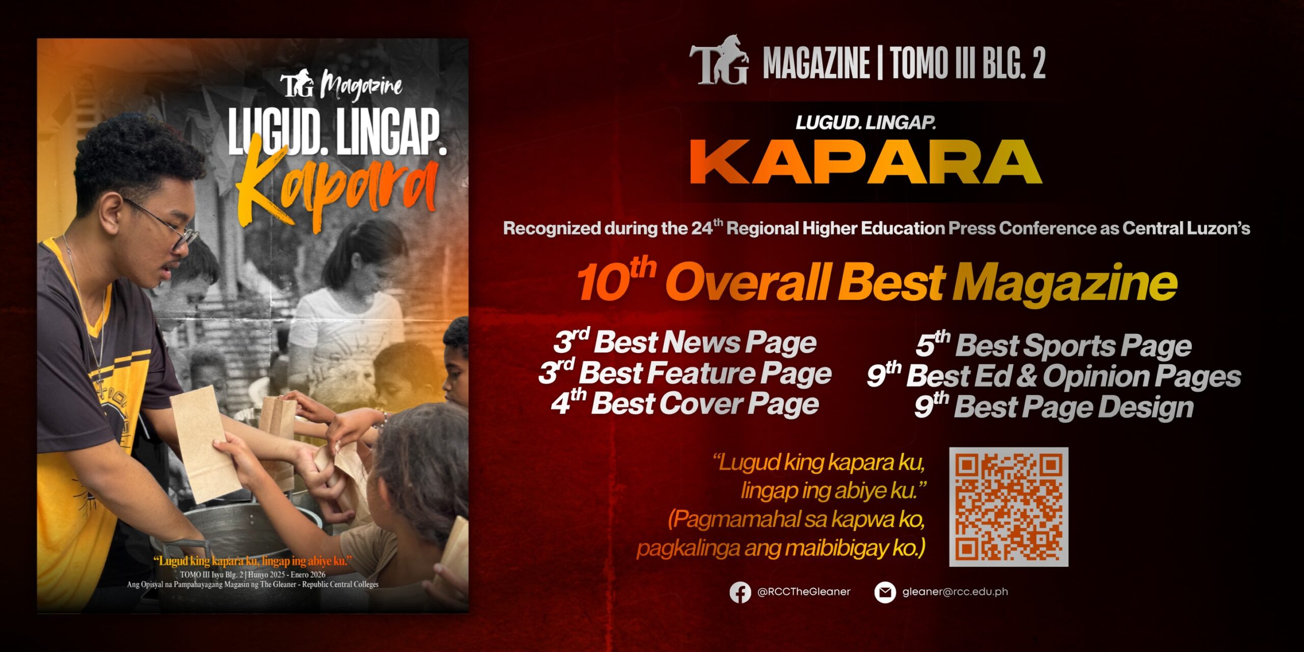 KAPARA was recognized during the 24th Regional Higher Education Press Conference